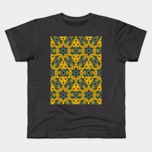 Geometric Daisy Pattern Kids T-Shirt